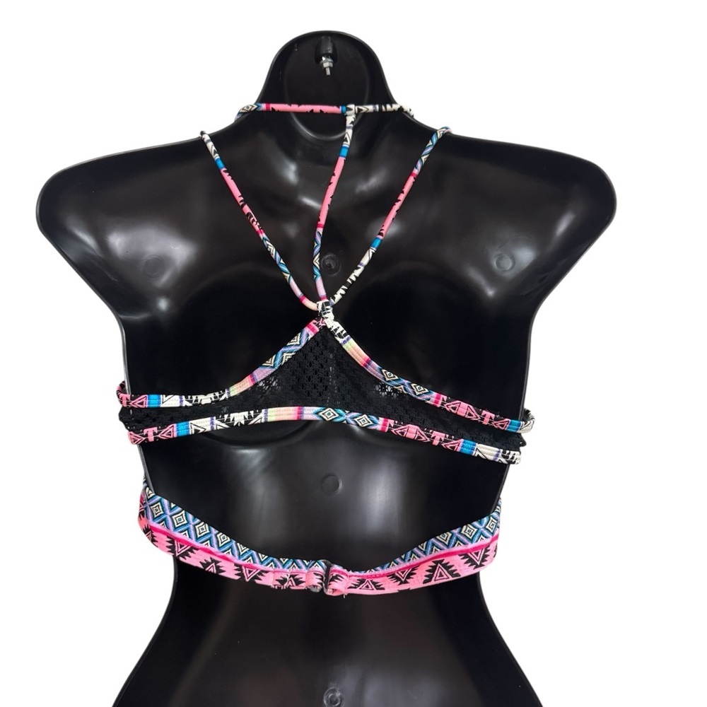 OP Ocean Pacific Women's Junior L Large Bikini Top Multi-Strap Halter Neckline - Picture 6 of 7